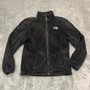 The North Face Oso Black Full Zip Jacket Fleece Long Sleeve Fuzzy Sherpa SZ M